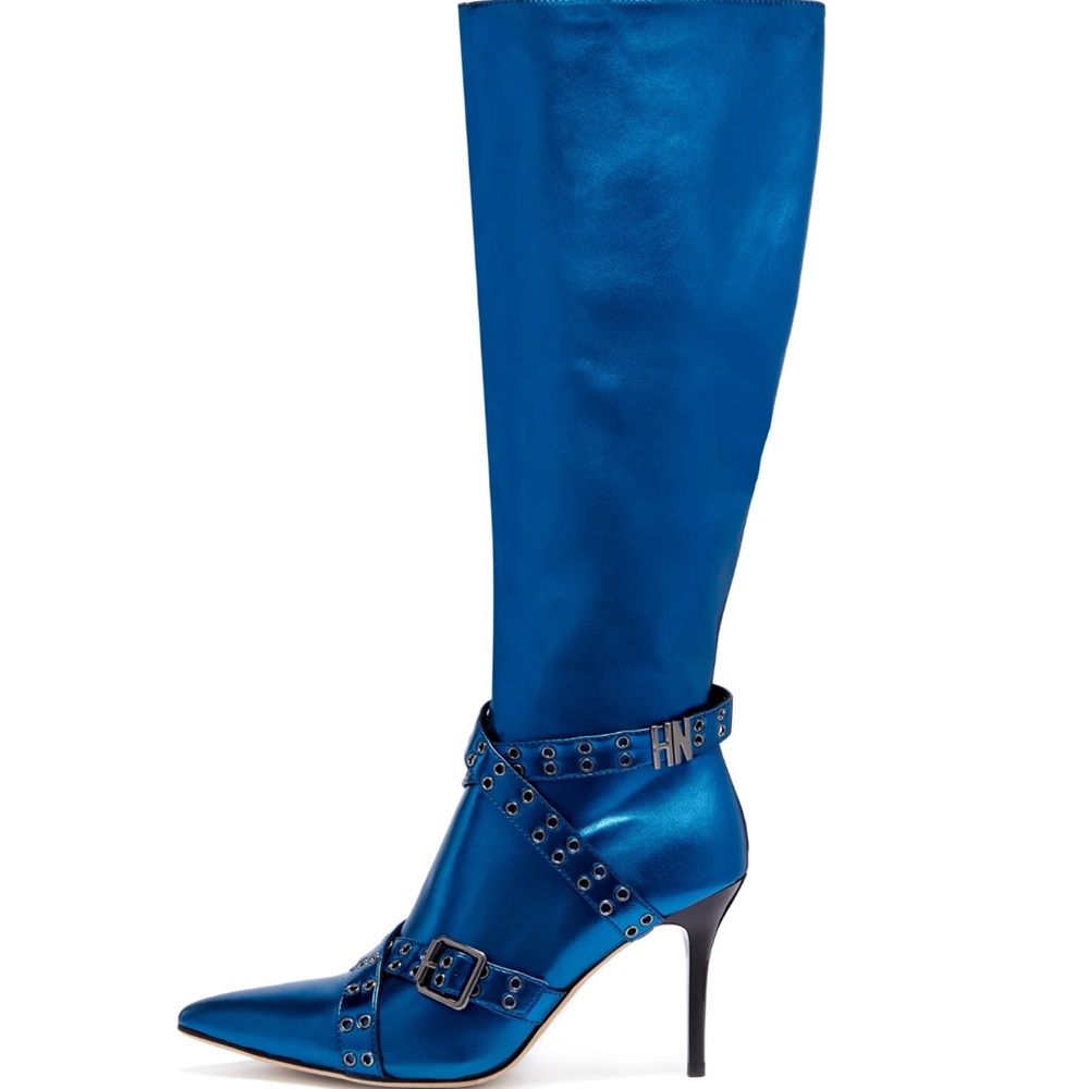 Nii HAi boots in metallic blue